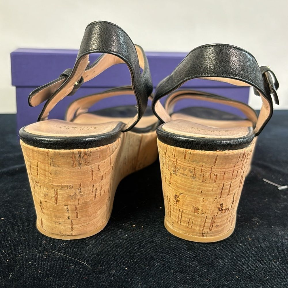 Nib Stuart Weitzman Black With Cork Platform Sand… - image 6